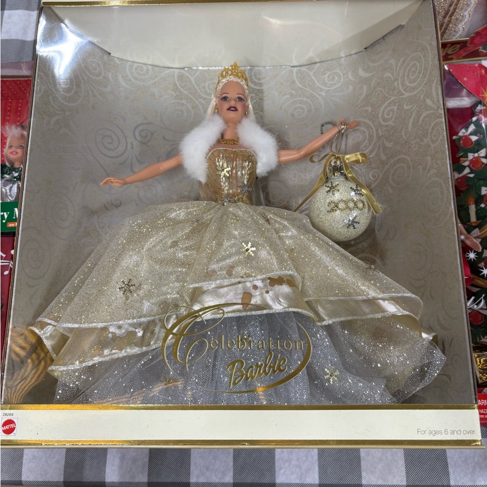 Holiday Celebration Barbie Doll 2000 in Gold Gown